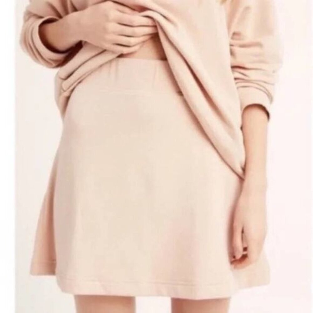 Free People Beach Alexis Elastic Waist Pink Circle Mini Skirt Soft Size Small